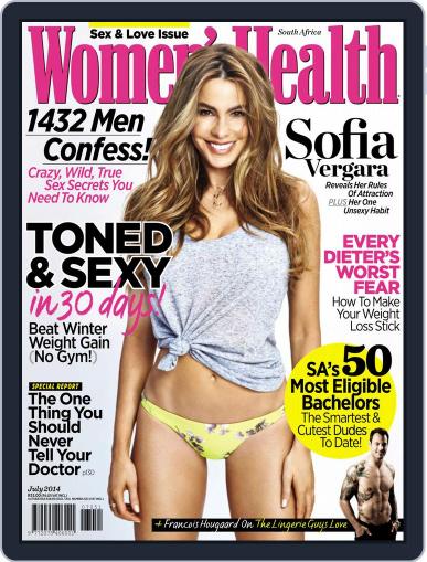Women's Health South Africa June 22nd, 2014 Digital Back Issue Cover