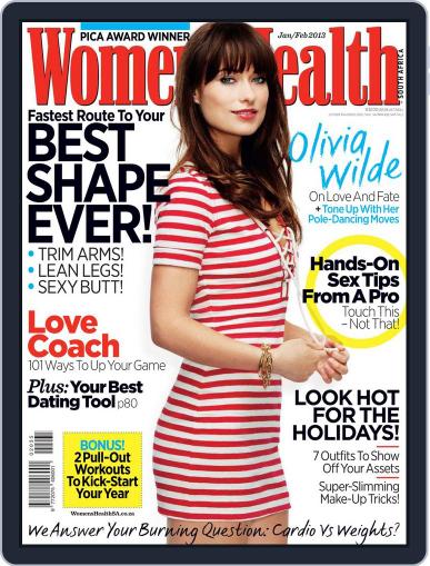 Women's Health South Africa December 19th, 2012 Digital Back Issue Cover