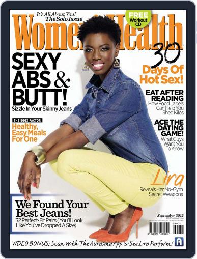 Women's Health South Africa August 20th, 2012 Digital Back Issue Cover