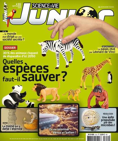 Science & Vie Junior September 1st, 2015 Digital Back Issue Cover