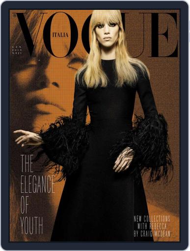 Vogue Italia January 1st, 2019 Digital Back Issue Cover