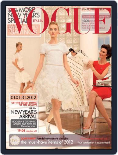 Vogue Italia January 15th, 2012 Digital Back Issue Cover