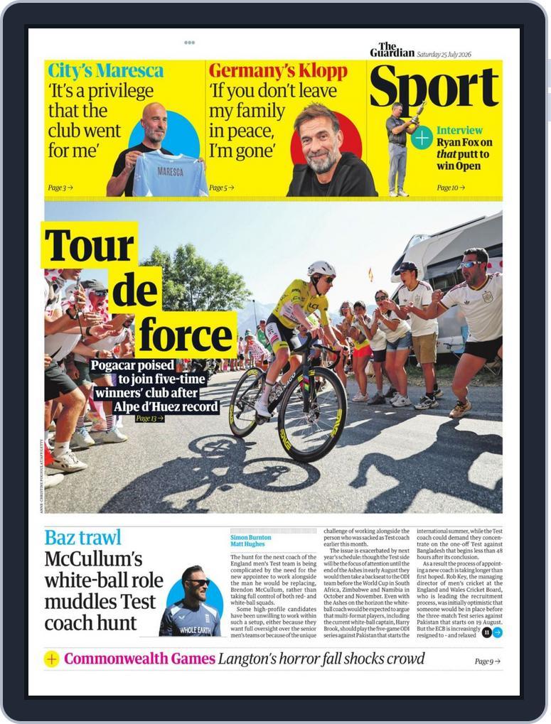 Guardian - Sport (Digital) Subscription