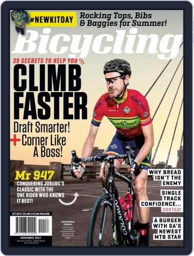 Bicycling South Africa November 1st, 2017 Digital Back Issue Cover