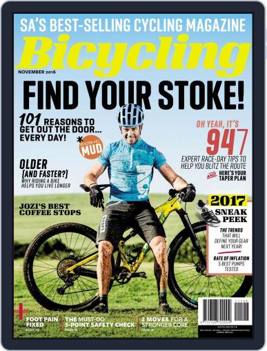 Bicycling South Africa November 1st, 2016 Digital Back Issue Cover