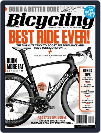 Bicycling South Africa October 18th, 2015 Digital Back Issue Cover