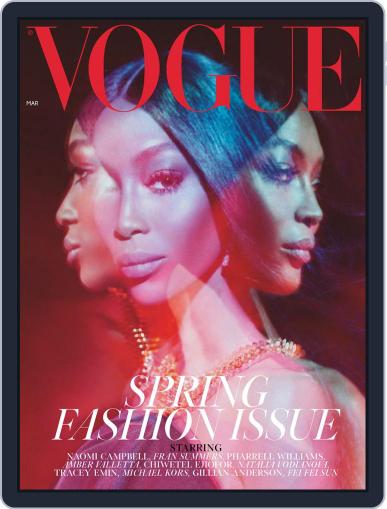 British Vogue March 1st, 2019 Digital Back Issue Cover