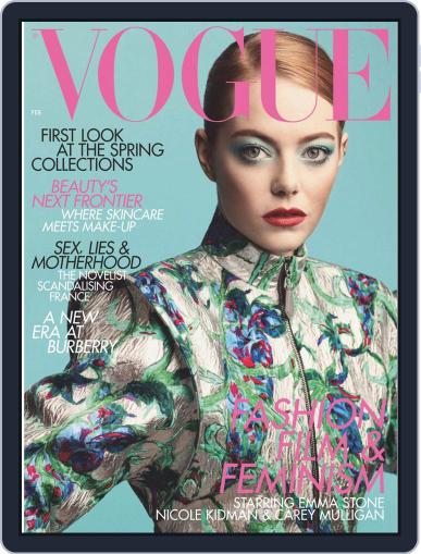British Vogue February 1st, 2019 Digital Back Issue Cover
