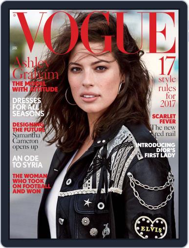 British Vogue January 1st, 2017 Digital Back Issue Cover