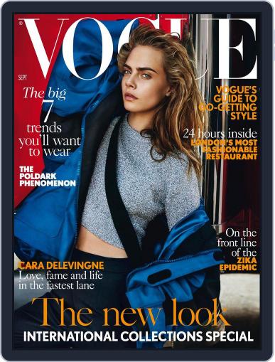 British Vogue September 1st, 2016 Digital Back Issue Cover