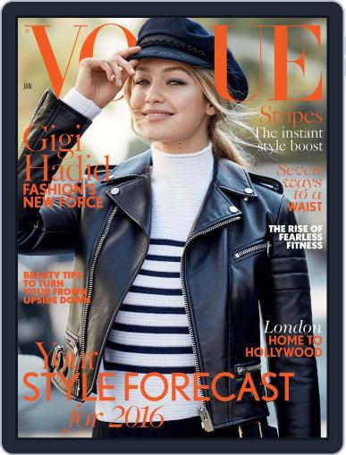 British Vogue December 7th, 2015 Digital Back Issue Cover