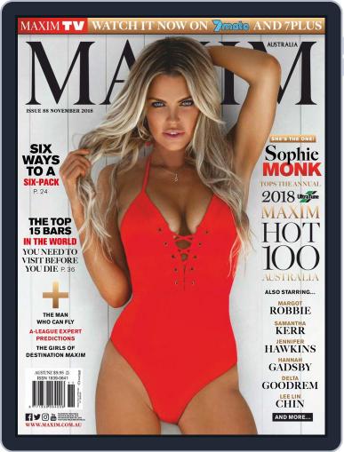 Maxim Australia November 1st, 2018 Digital Back Issue Cover