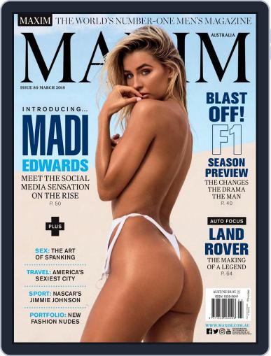 Maxim Australia March 1st, 2018 Digital Back Issue Cover