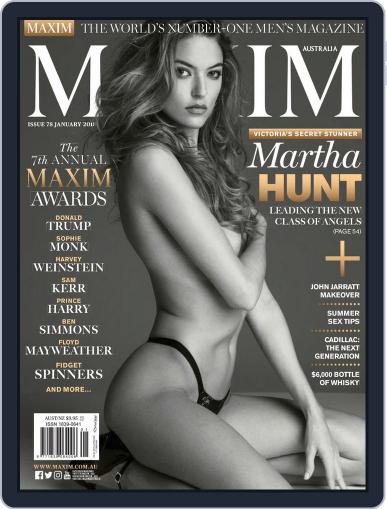 Maxim Australia January 1st, 2018 Digital Back Issue Cover