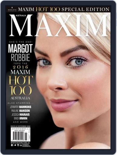 Maxim Australia November 1st, 2016 Digital Back Issue Cover