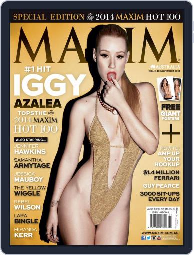 Maxim Australia October 13th, 2014 Digital Back Issue Cover