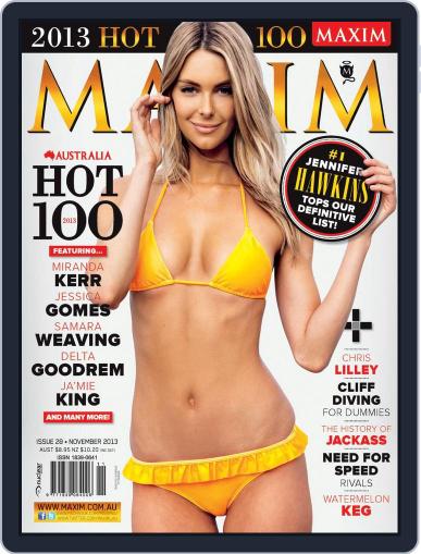 Maxim Australia October 15th, 2013 Digital Back Issue Cover