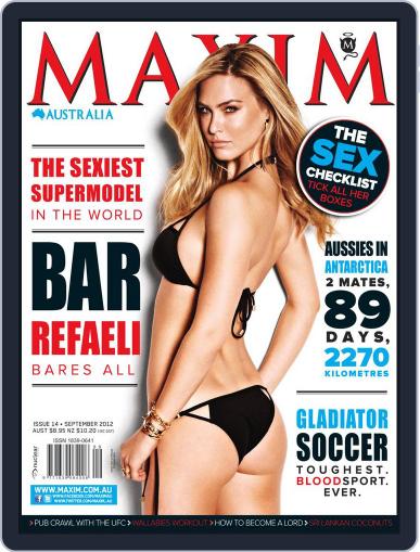 Maxim Australia August 24th, 2012 Digital Back Issue Cover