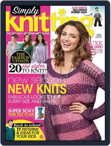 Simply Knitting September 3rd, 2013 Digital Back Issue Cover