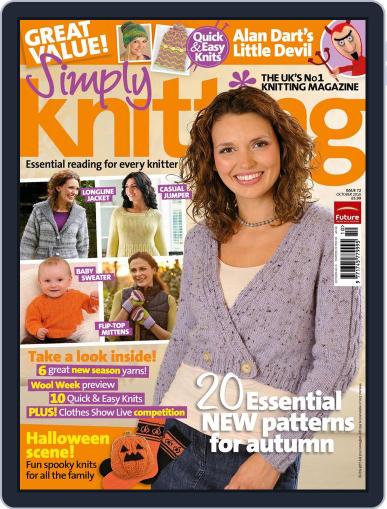 Simply Knitting September 8th, 2010 Digital Back Issue Cover