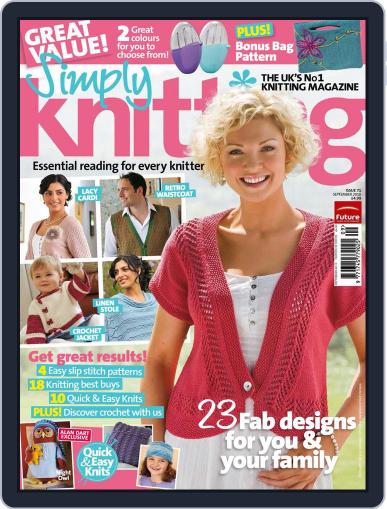 Simply Knitting August 11th, 2010 Digital Back Issue Cover