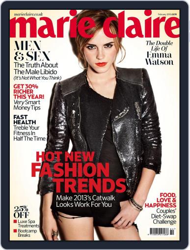 Marie Claire - UK January 2nd, 2013 Digital Back Issue Cover