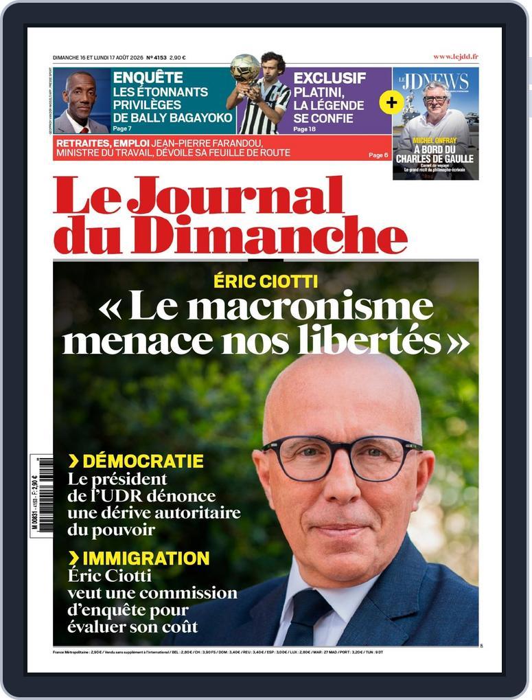 Le Journal du dimanche (Digital) Subscription                    August 16th, 2026 Issue