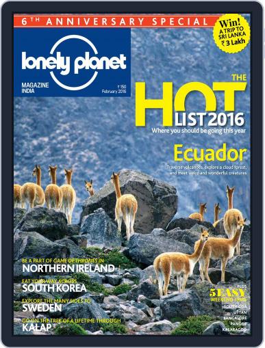 Lonely Planet Magazine India February 1st, 2016 Digital Back Issue Cover
