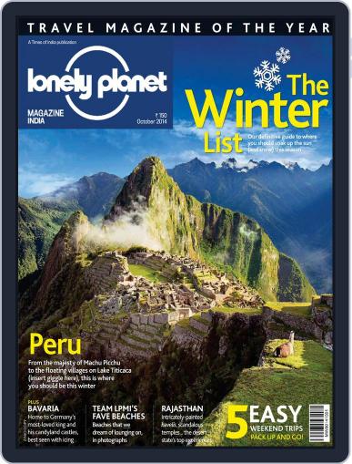 Lonely Planet Magazine India October 1st, 2014 Digital Back Issue Cover