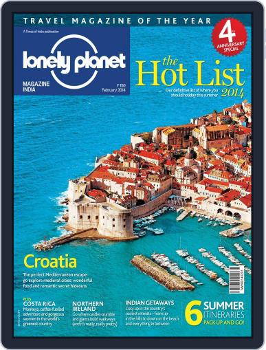 Lonely Planet Magazine India February 6th, 2014 Digital Back Issue Cover