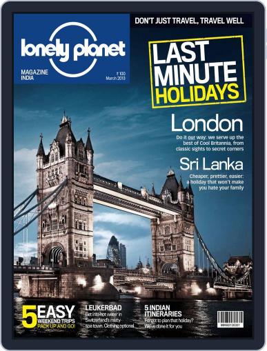 Lonely Planet Magazine India February 28th, 2013 Digital Back Issue Cover