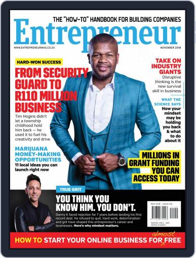 Entrepreneur Magazine South Africa November 1st, 2018 Digital Back Issue Cover