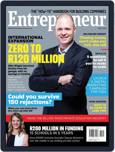 Entrepreneur Magazine South Africa April 1st, 2018 Digital Back Issue Cover