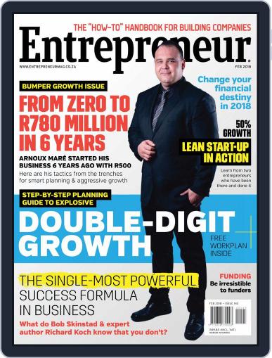 Entrepreneur Magazine South Africa February 1st, 2018 Digital Back Issue Cover