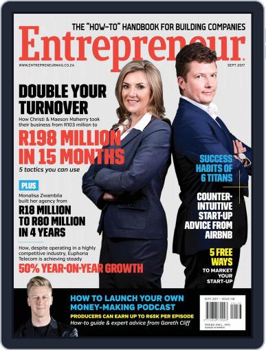 Entrepreneur Magazine South Africa September 1st, 2017 Digital Back Issue Cover