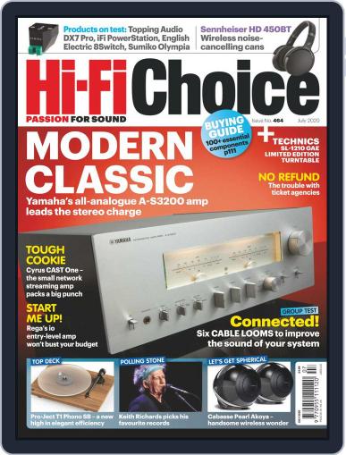 Hi-Fi Choice July 1st, 2020 Digital Back Issue Cover