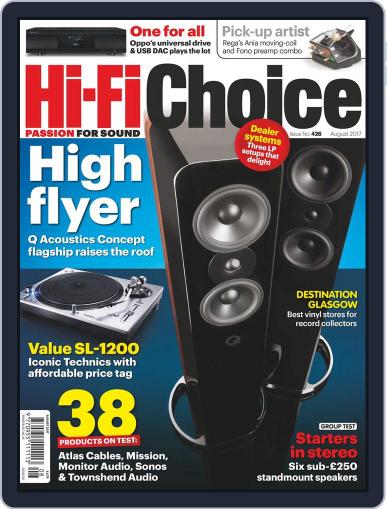 Hi-Fi Choice August 1st, 2017 Digital Back Issue Cover