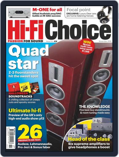 Hi-Fi Choice November 1st, 2016 Digital Back Issue Cover
