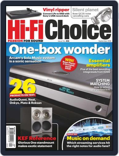 Hi-Fi Choice August 11th, 2016 Digital Back Issue Cover