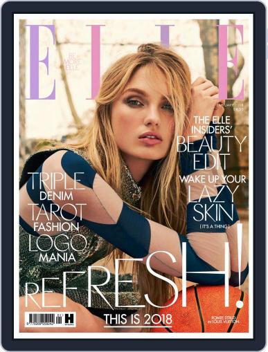 Elle UK January 1st, 2018 Digital Back Issue Cover