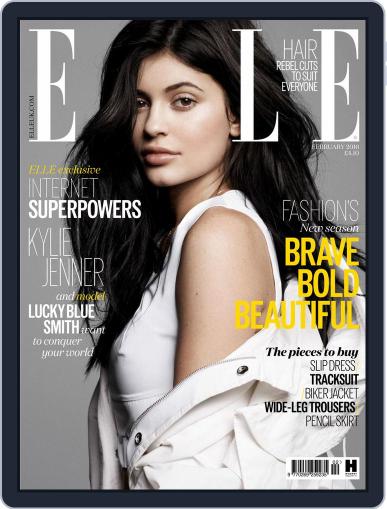 Elle UK February 1st, 2016 Digital Back Issue Cover