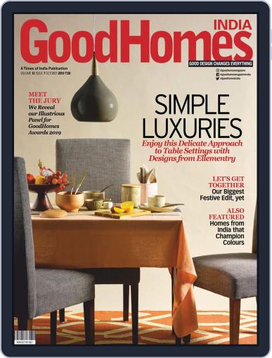 GoodHomes India October 1st, 2019 Digital Back Issue Cover