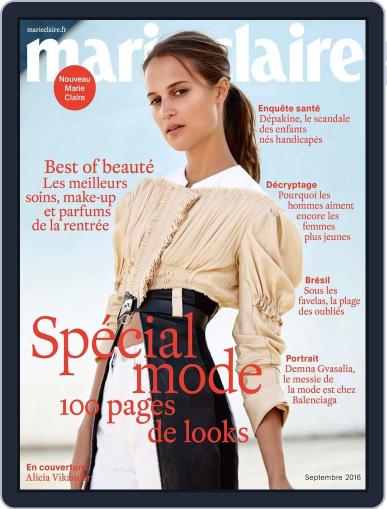 Marie Claire - France August 4th, 2016 Digital Back Issue Cover