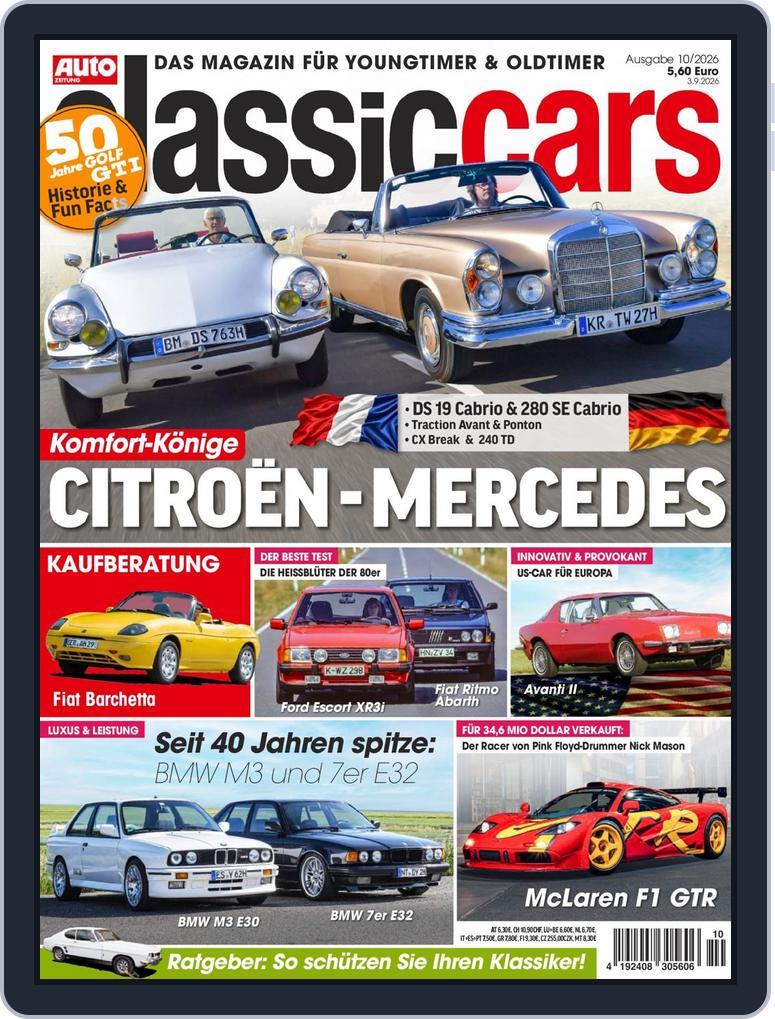 Auto Zeitung Classic Cars (Digital) Subscription                    September 3rd, 2026 Issue