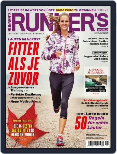 Runner’s World Deutschland November 1st, 2015 Digital Back Issue Cover