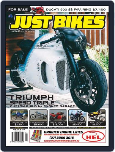 Just Bikes March 1st, 2018 Digital Back Issue Cover
