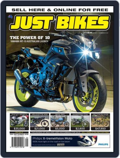 Just Bikes September 1st, 2016 Digital Back Issue Cover