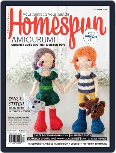 Australian Homespun October 1st, 2018 Digital Back Issue Cover