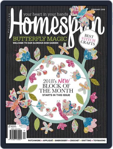 Australian Homespun February 1st, 2018 Digital Back Issue Cover
