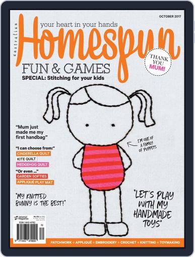 Australian Homespun October 1st, 2017 Digital Back Issue Cover